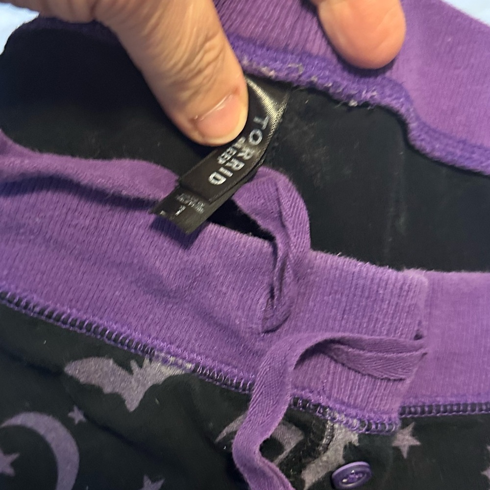 Torrid Black Leggings with Purple Celestial Print - Picture 2 of 2